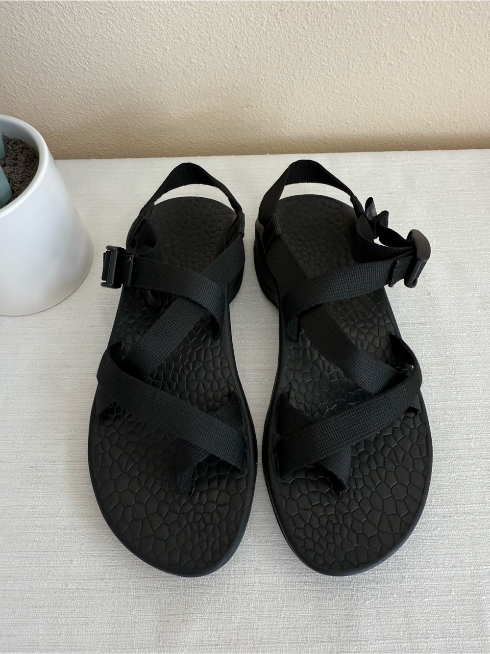 Chaco Black Adjustable Strap Sport Sandals